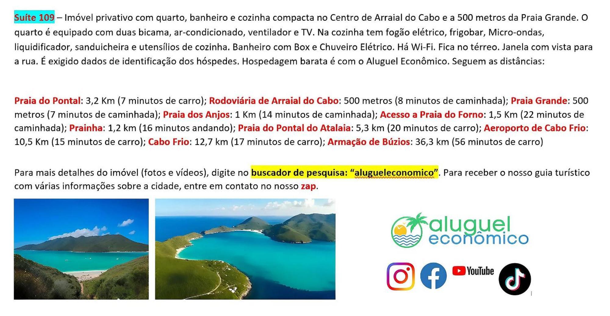 Arraial Do Cabo - Brisas Do Farol - Aluguel Economico Daire Dış mekan fotoğraf