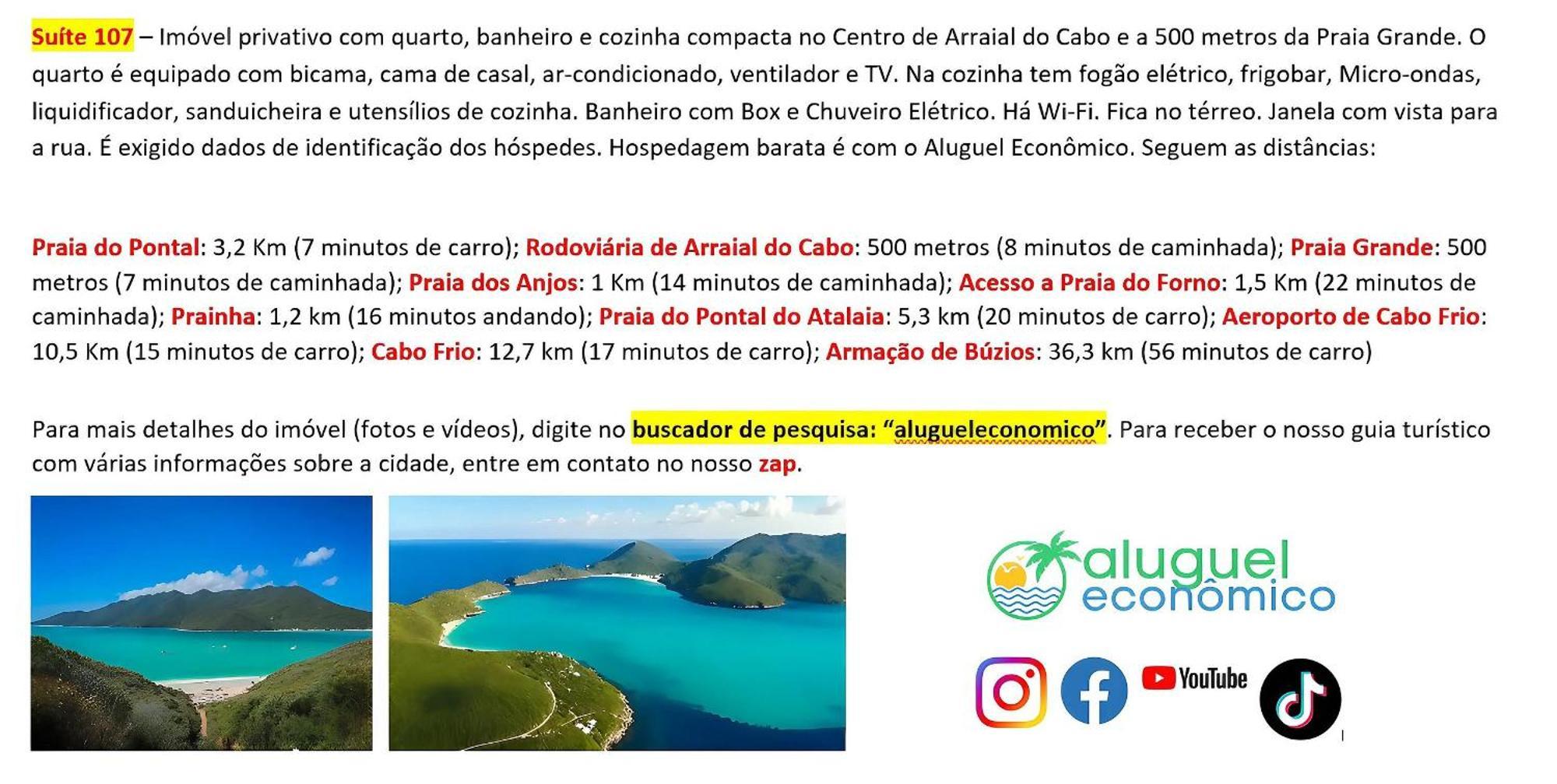 Arraial Do Cabo - Brisas Do Farol - Aluguel Economico Daire Dış mekan fotoğraf