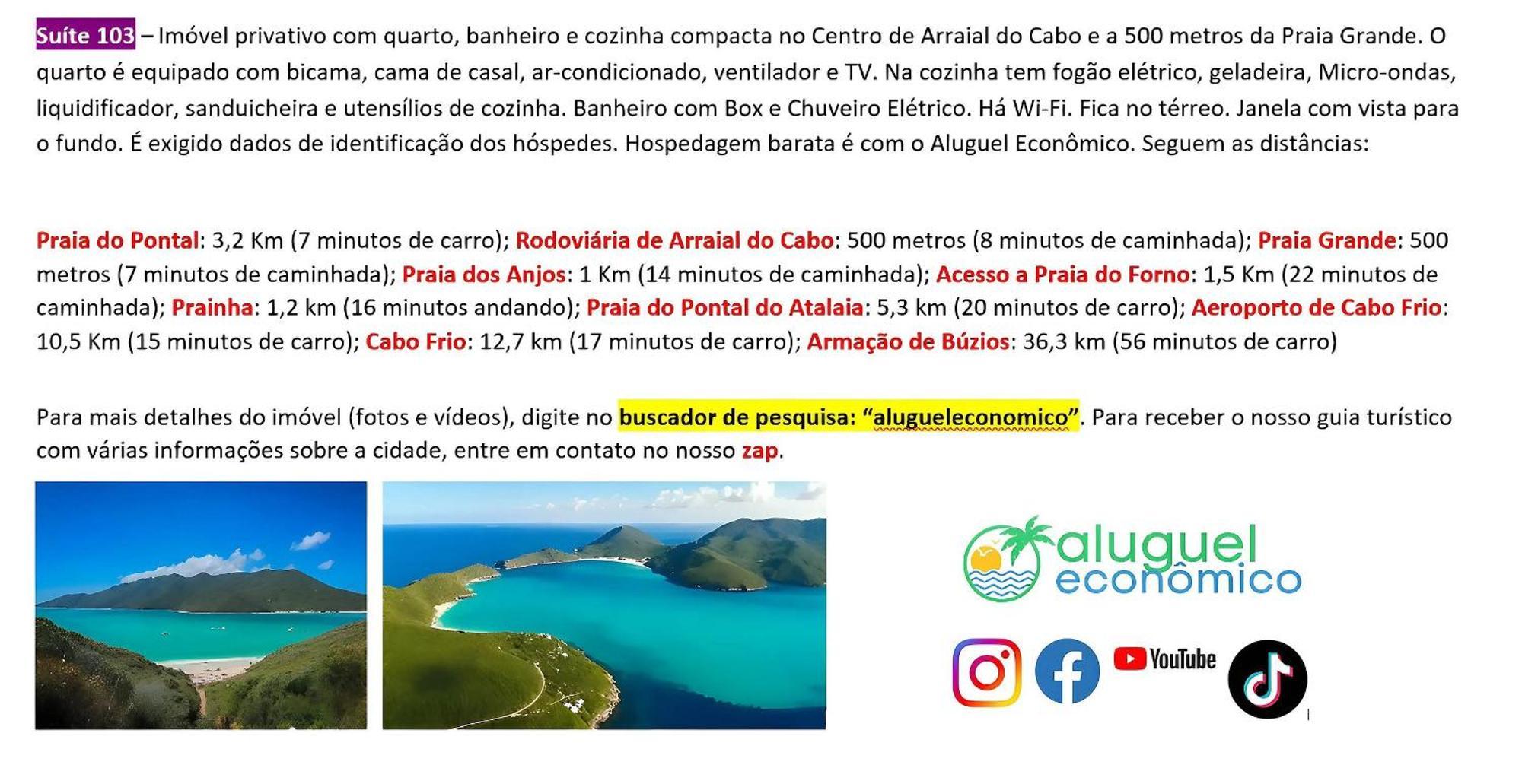 Arraial Do Cabo - Brisas Do Farol - Aluguel Economico Daire Dış mekan fotoğraf