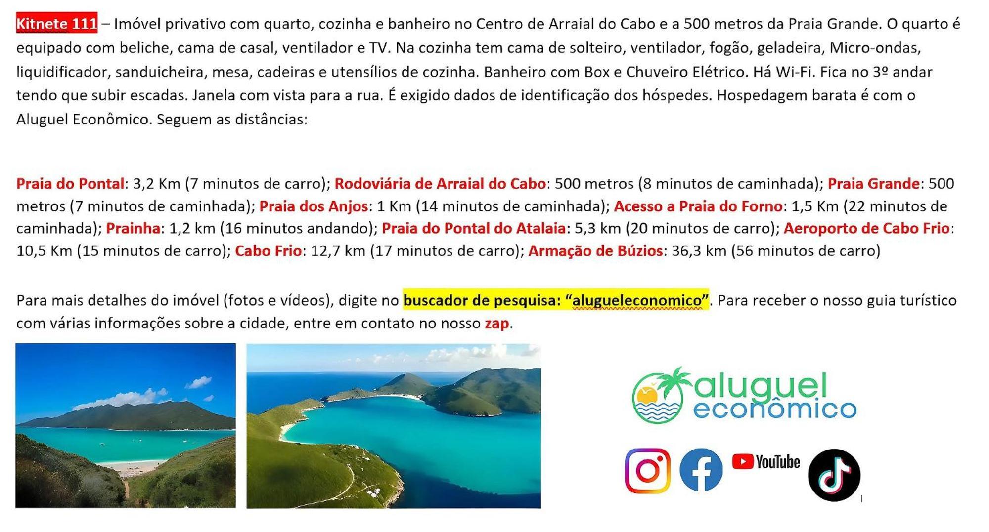 Arraial Do Cabo - Brisas Do Farol - Aluguel Economico Daire Dış mekan fotoğraf