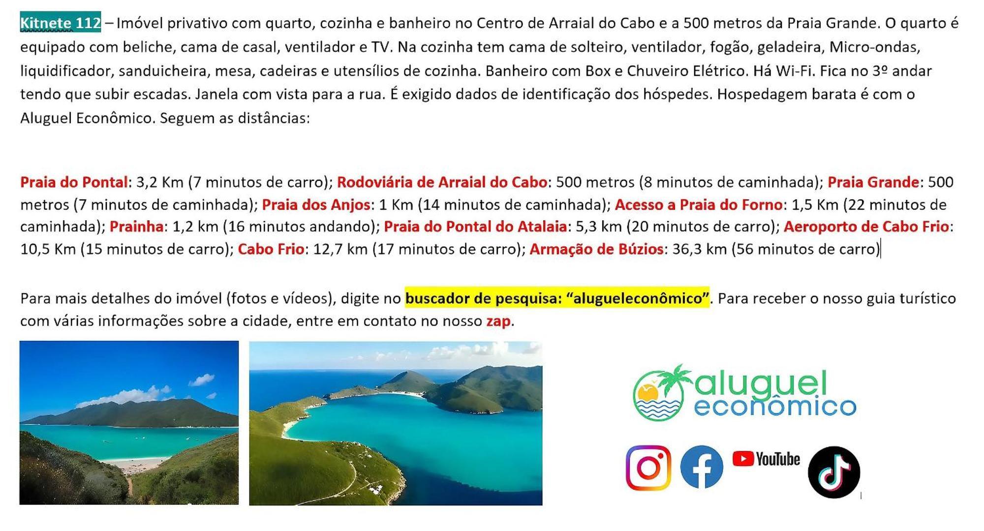 Arraial Do Cabo - Brisas Do Farol - Aluguel Economico Daire Dış mekan fotoğraf